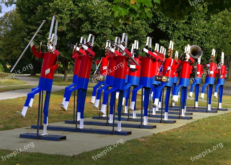 Elkhart Indiana Marching Band Sculpture