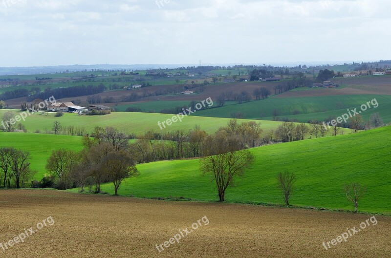 Landscape Field Hills Spring Free Photos