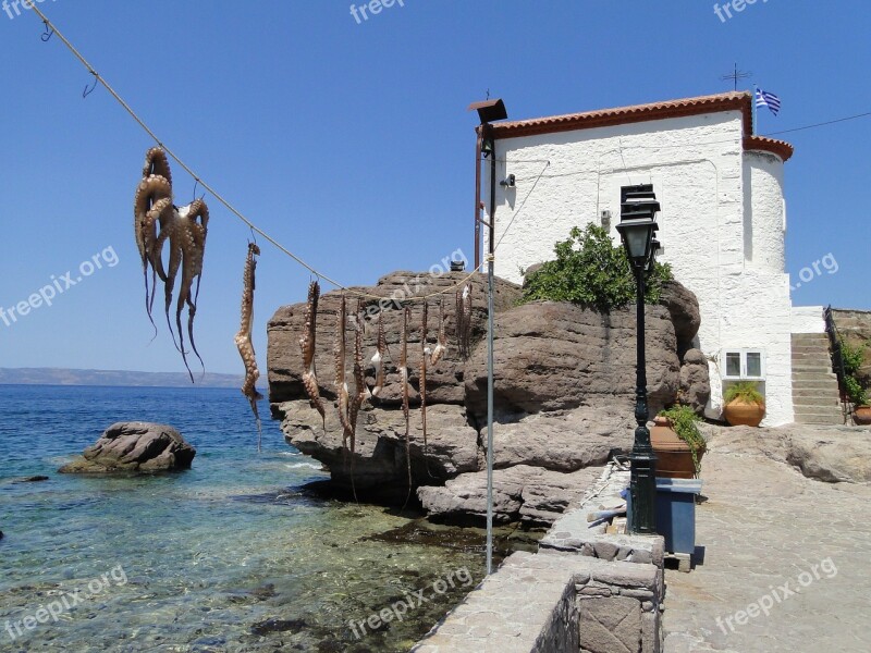 Lesvos Octopus Church Free Photos