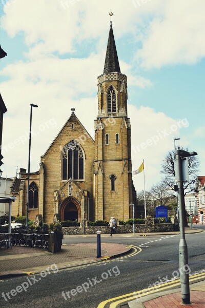 Cherch Architecture Historical Sky Clouds