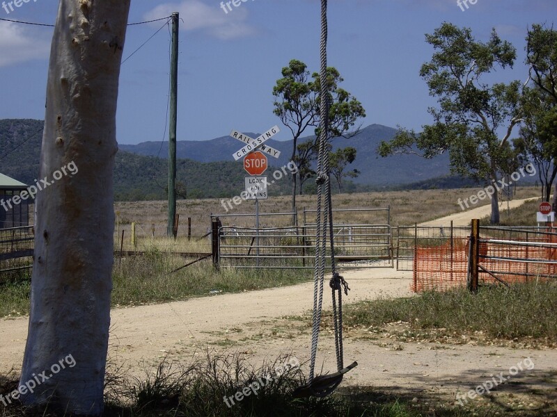 Australia Swing Western Landscape Train