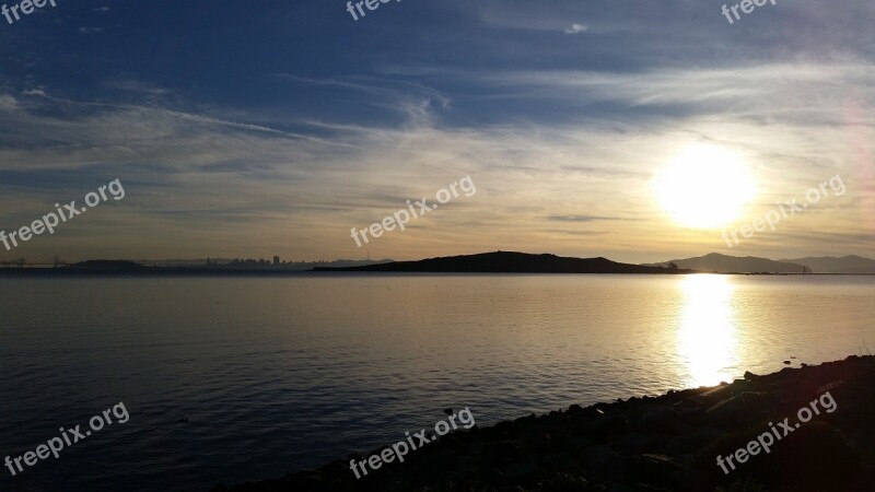 Sunset Bay Shore San Francisco Water