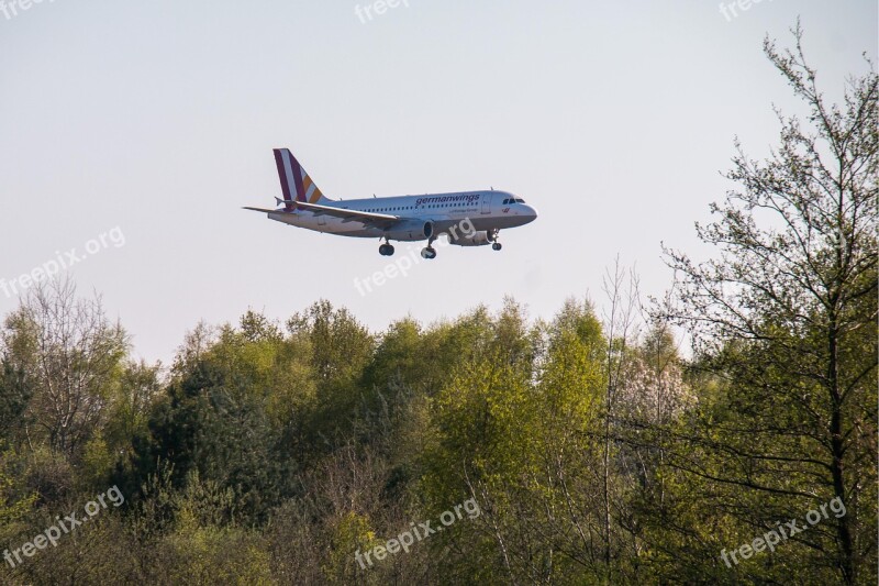 Aircraft Flying Land Landing Sky