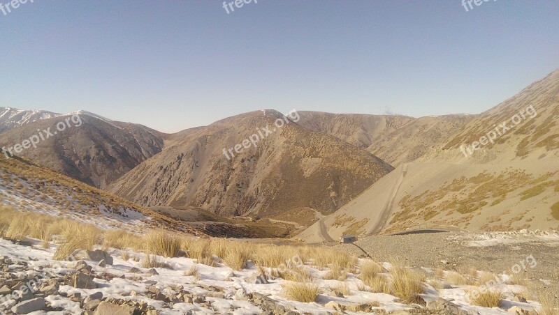 Mountains Snow Winter Landscape Cold