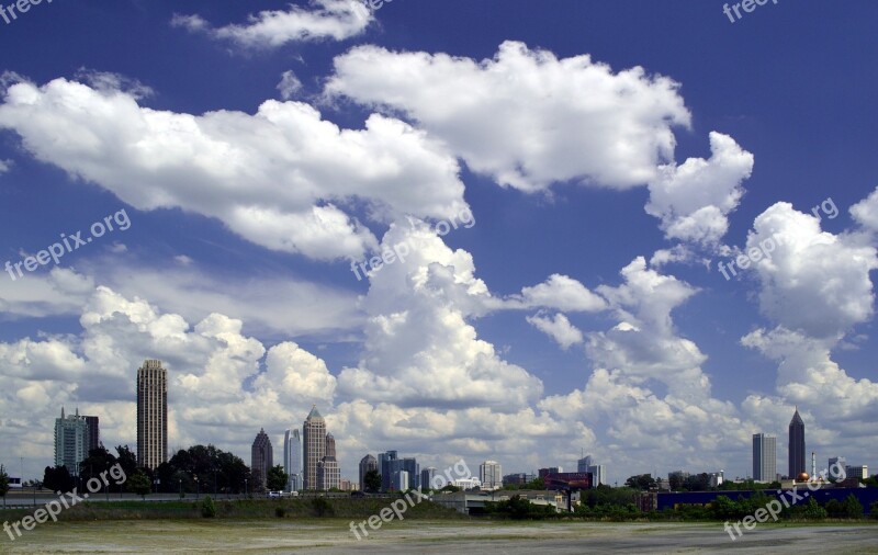 Atlanta Georgia Midtown City Skyline