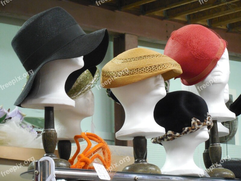 Mannequin Hats Fashion Style Female