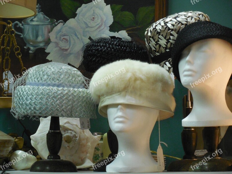 Mannequin Hats Fashion Style Female