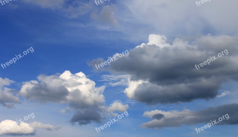 Clouds Sky Blue Clouds Form White