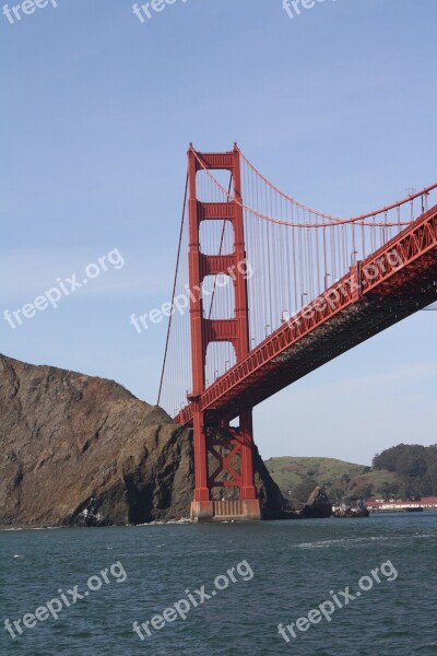 Golden Gate Bridge San Francisco Bridge Bay Water