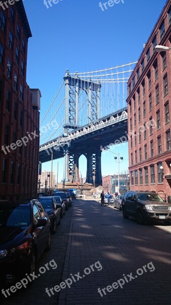 Manhattan Bridge New York Bridge Manhattan City