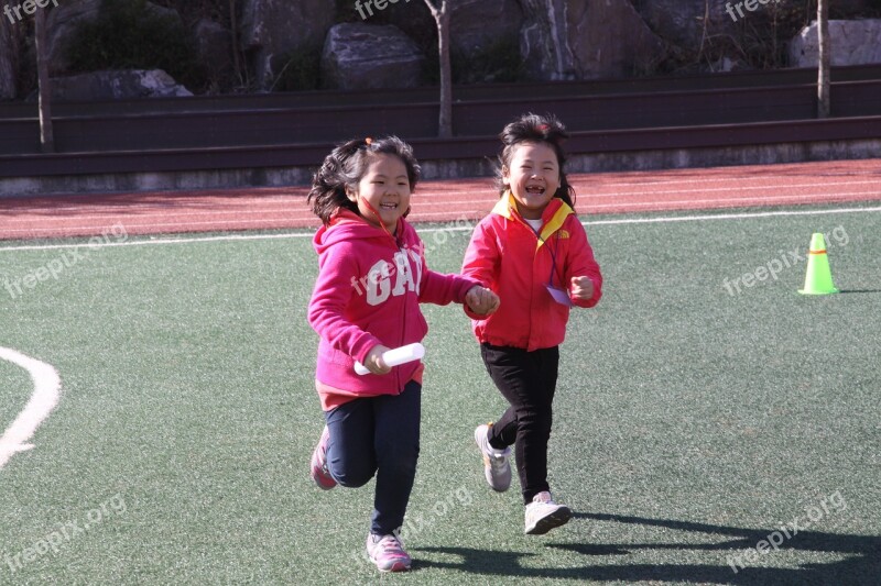 Children's Running Athletic Free Photos