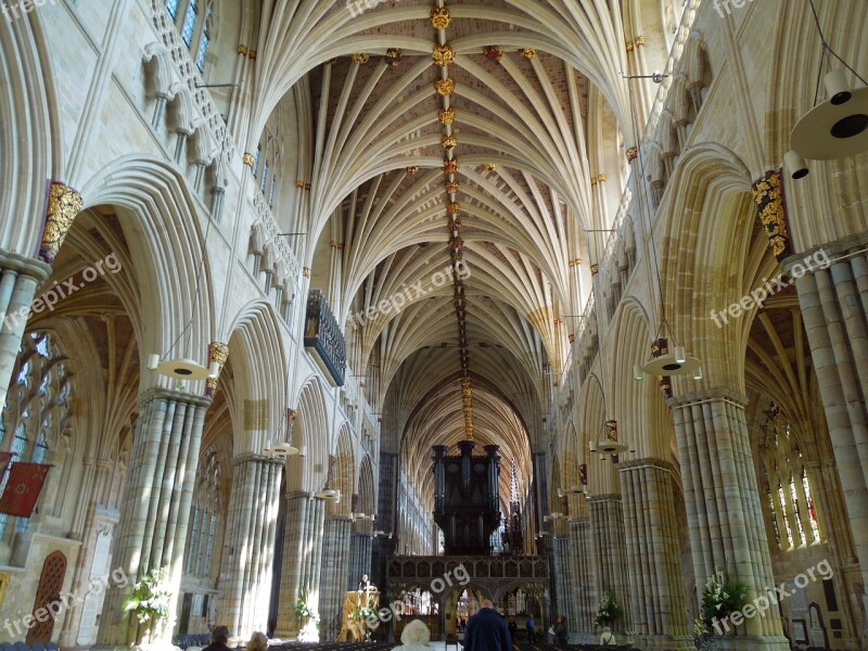 Exeter England Cathedrals Gothic Exeter Cathedral