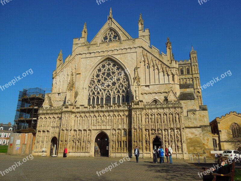 Exeter England Cathedrals Gothic Exeter Cathedral