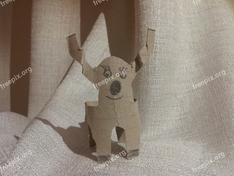 Paper Reindeer Child Labor Creativity Free Photos