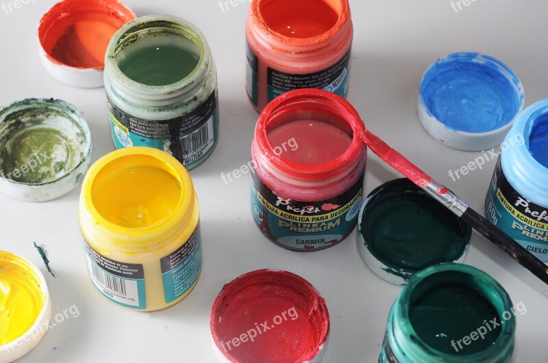 Painting Colors Pigments Tempera Colorful