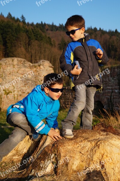 Children Boys Action Holidays Playing