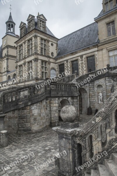 Fontainebleau Castle Pierre France Stone Wall