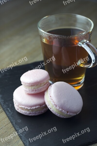 Macarons Tea Dessert Macaroon Cup