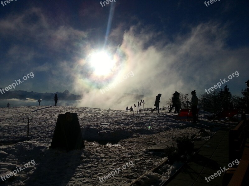 Gaisberg Salzburg Austria Fog Snow