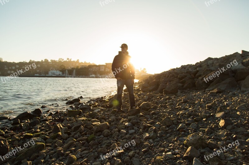 Person Male Young Man Beach