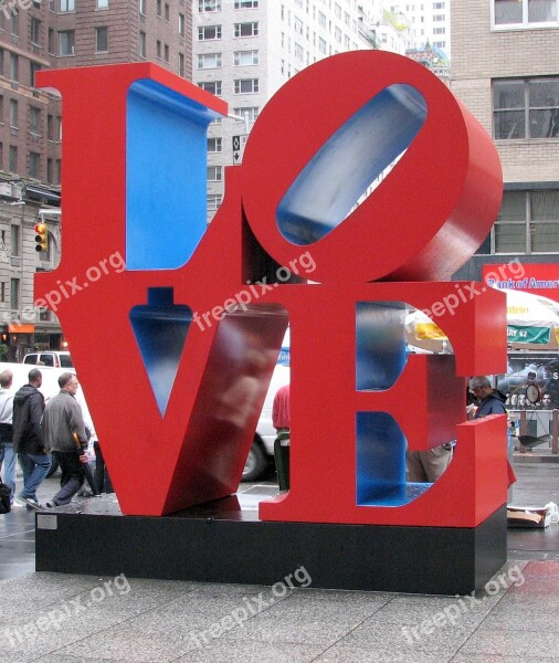 Sculpture Love New York Manhattan Robert Indiana