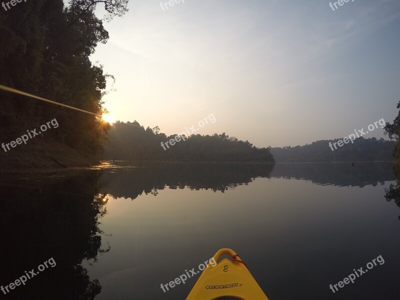 Canoe Thailand Lake Asia Free Photos