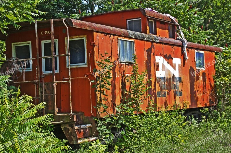 Caboose Railroad Train Railway Free Photos