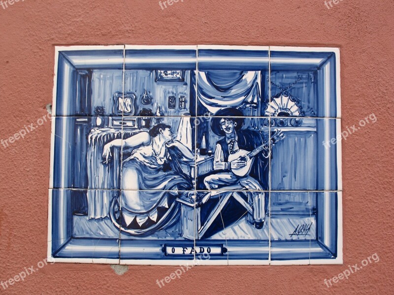 Ceramics Painting Portugal Tile Fado