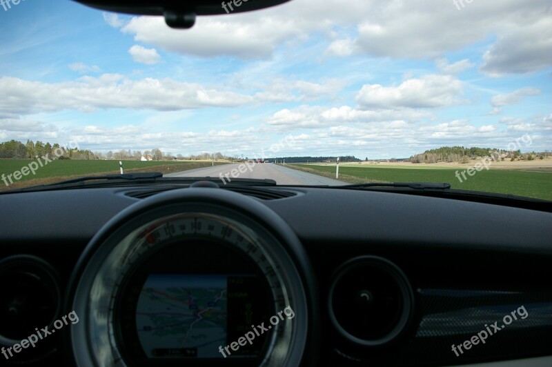 Driving Steering Wheel Road Straight Vision