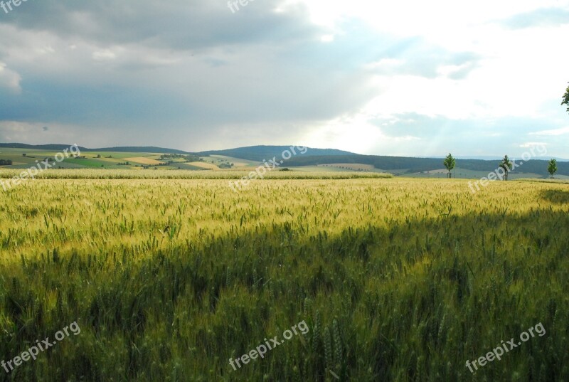 Rhön Fields Bavaria Landscape Sky