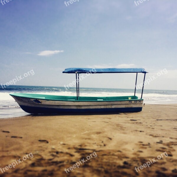 Boat Fishing Island Ocean Sea