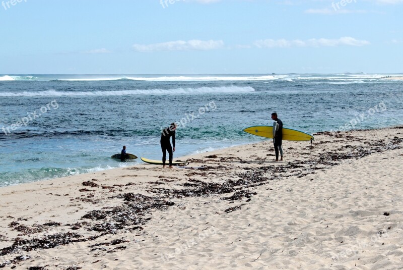 Waves Surfer Surfboard Surfing Beach