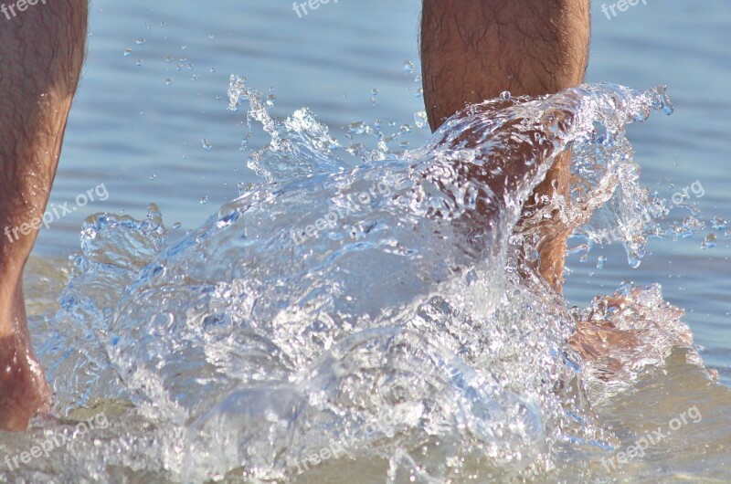 Walk Leg Foot Sea Splash