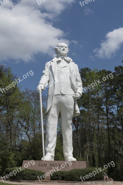 Statue Sam Houston Memorial Tribute Art