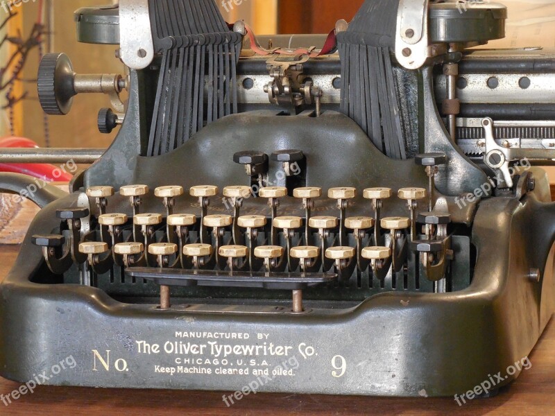 Keys Typewriter Old Vintage Antique