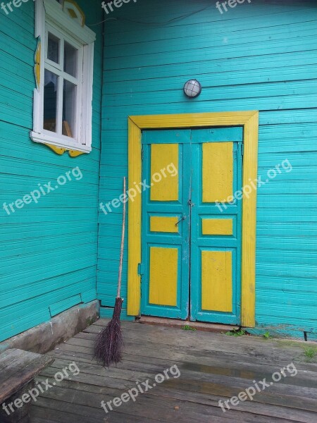 Village Cottage Color Bright Door