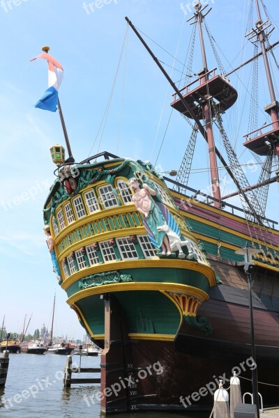 Low Country Ship Amsterdam Free Photos