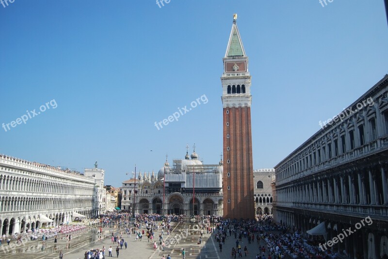 Venice Saint Mark's Square Campanile Italy Free Photos