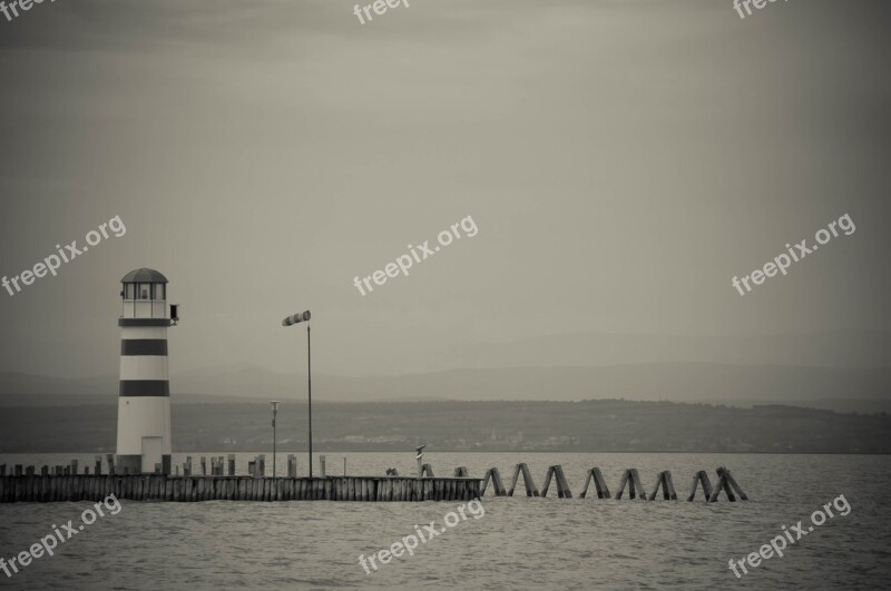 Mole Lighthouse Lake Podersdorf Free Photos