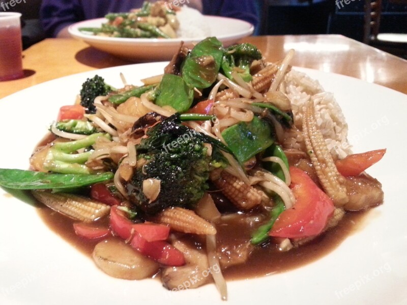 Veggie Vegetables Stir Fry Dining Restaurant