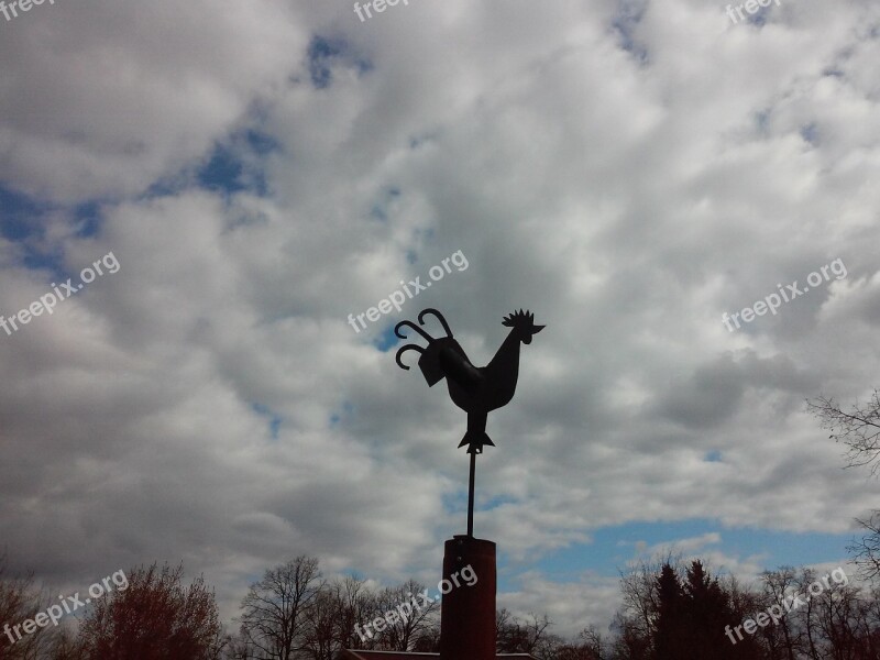 Vane Clouds Sky Cock Cloud Cover