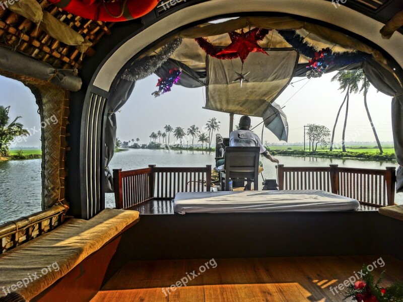 Houseboat River Kerala Cozy Exit