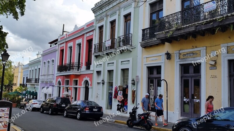 Street Puerto Rico San Juan Architecture Historic