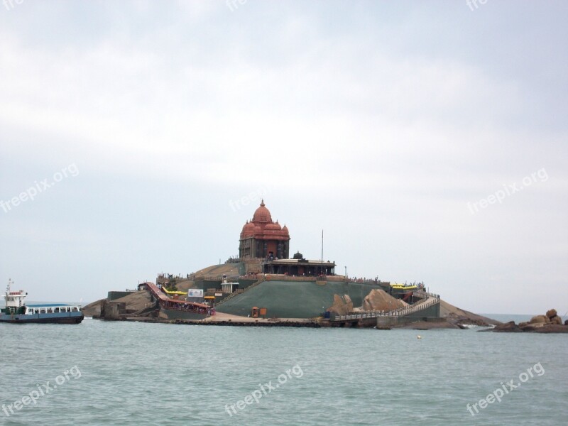 Vivekananda Rock Memorial Monument Kanyakumari Tamilnadu Rock