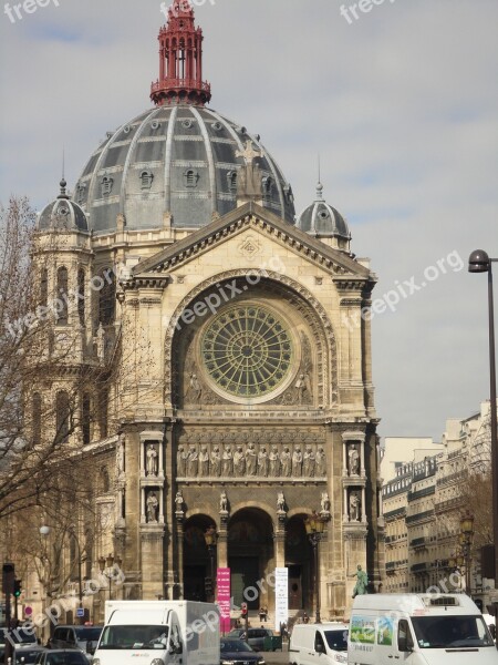 Paris Church France Dome Of Church Catholic Church