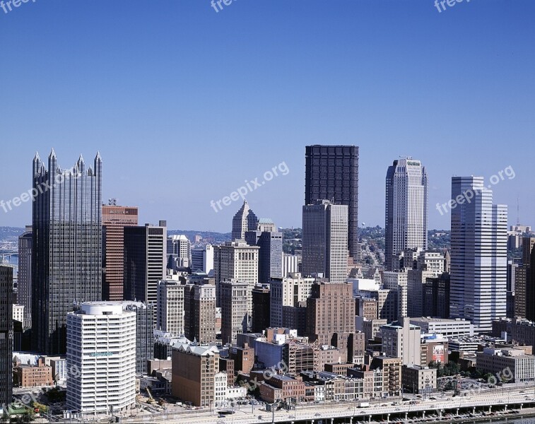 Pittsburgh Skyline Downtown Cityscape Urban