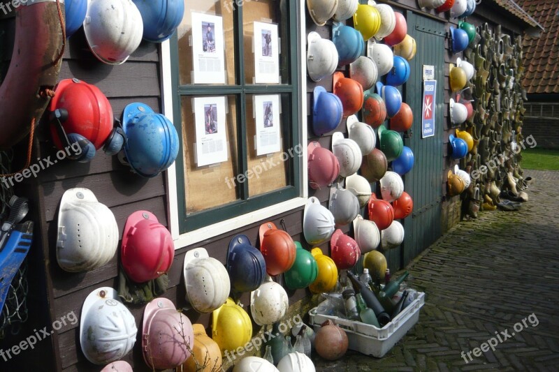 Strandjutters Museum Helmets Found Washed Up Free Photos