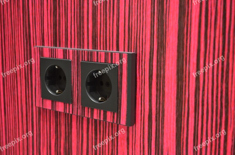 Socket Striped Wood Grain Pink Free Photos