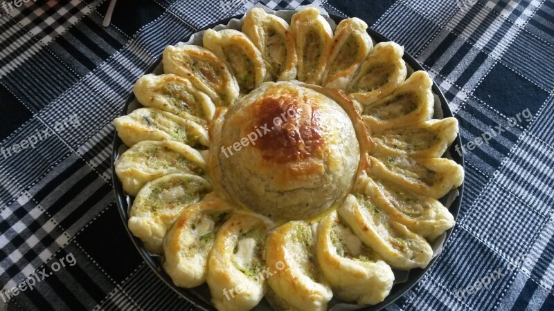 Food Salty Cake Puff Pastry Sunflower Al Forno