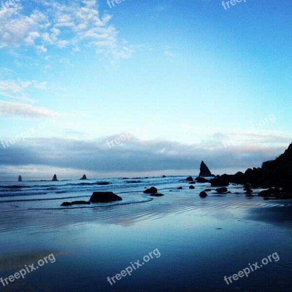 Reflection Water Dawn Sunrise Ocean